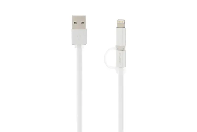 کابل تبدیل USB به microUSB/لایتنینگ کینگ استار مدل KS48 طول 1متر
