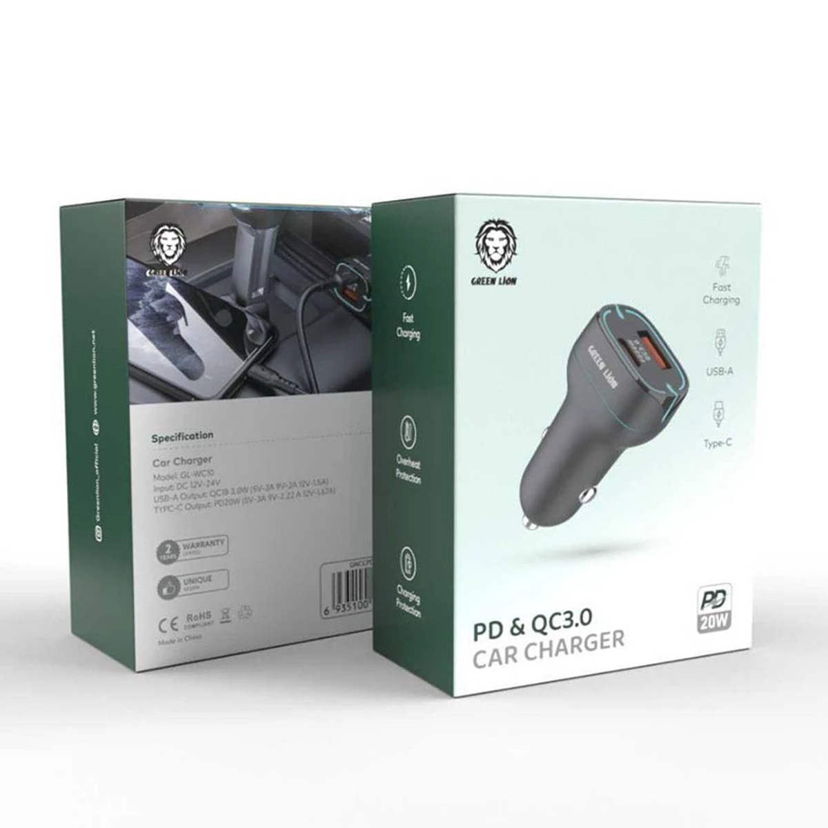 شارژر فندکی گرین مدل green QC3.0