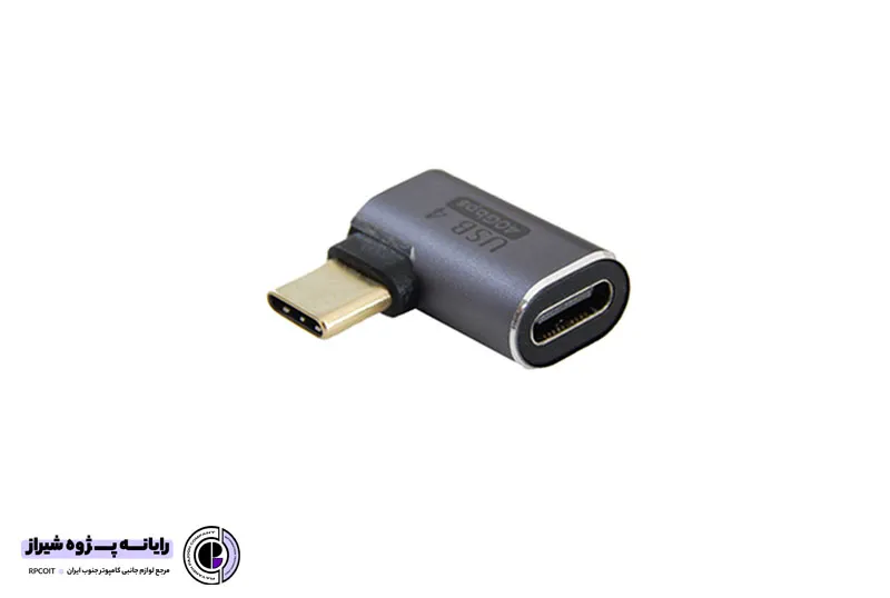 تبدیل Type-C نر به Type-C ماده 90 درجه کی نت مدل K-AUCMF4901 با رزولوشن 4K