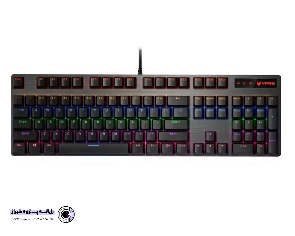کیبورد مخصوص بازی مکانیکی رپو مدل V500PRO مکانیکال سوییچ آبی RGB